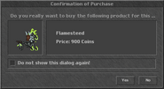 When purchasing from the Tibia Store, you will be prompted to confirm your choice.