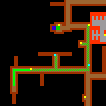 Follow the green line to the south-west of the sewer.