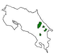 Distribución  del cabécar.