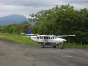 El TI-BAK de Sansa (Cessna 208B Grand Caravan) arribando a MRQP.