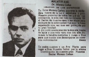 Oración popular al Dr. Moreno Cañas.