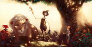 Arte conceptual del grupo entero, hecho por el director de arte, Chocoflo[10]