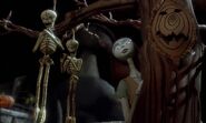 Sally watching Jack Skellington make his grand entrance.