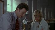 Looking at the map, Vicki proposes Batman could have some kind of flight pattern.