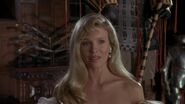Vicki telling Bruce she's investigating the vigilante Batman with Knox.