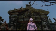 The front gate.