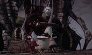 Barrel and his friends deciding to take Santa to Oogie Boogie.