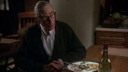 Alfred having eaten dinner with Bruce and Vicki.