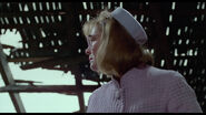 Peg hearing a small snipping sound.