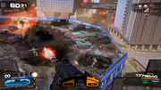 Time Crisis 5 rocket launcher being fired