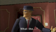 Surprised by gunfire from the V.S.S.E. agents