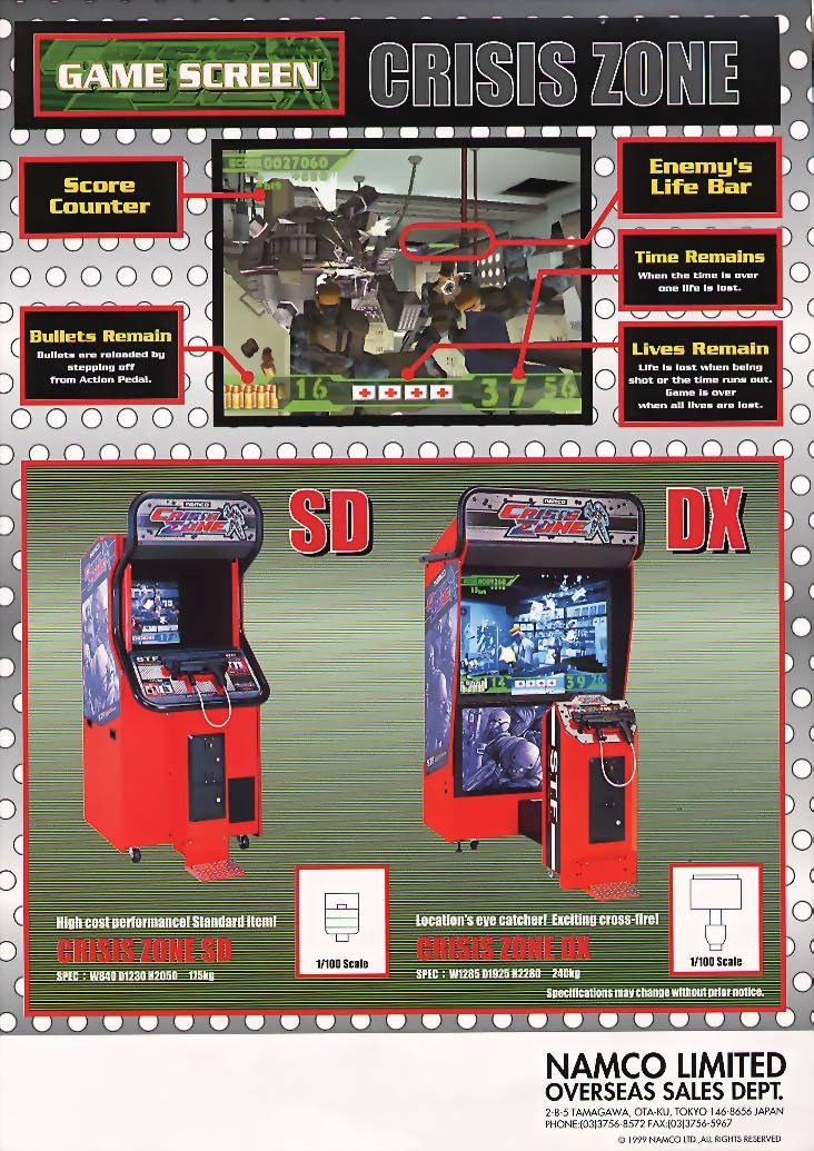 crisis zone arcade machines