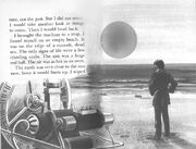 The Time Traveler stands on the beach in the far future.