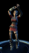 Jo-Beth Casey in the character selection screen of TimeSplitters Future Perfect.