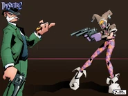 TimeSplitters 2 wallpaper of Viola and Mr. Underwood.