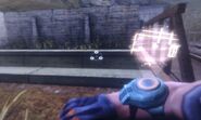 The Temporal Uplink being used as a minimap in TimeSplitters Future Perfect.