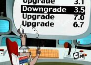 Larry selects "Downgrade."