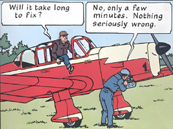 The plane with both pilots.