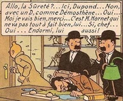 Thomson and Thompson mentioning their first name, Demosthene and Theodule as seen in the book series.