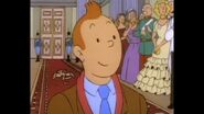 Tintin being awarded with the Order of the Golden Pelican.