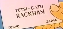 Red Rackham's name card as seen in the  animated version