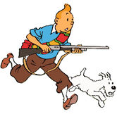 Tintin with a rifle