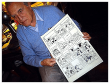 Jacques Martin et la planche.