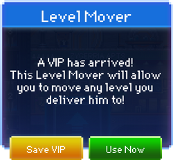 Level Mover message