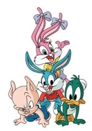Buster, Babs, Plucky, and Hamton in a promotional image