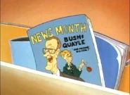 An issue of News Month magazine with George Bush and Dan Quayle on the front cover