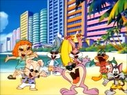 Furrball and the gang singing the opening for How I Spent My Vacation