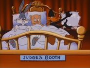 Bugs, Daffy, and Porky preparing for a nap in Animaniacs!