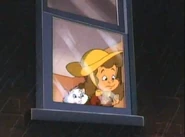 The Rich Little Girl and the Kitten are sad to see that Furrball is not wanted in their apartment