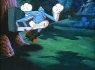 Buster pulls the switch and shocks Dizzy...