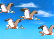 In the end, the ducks all fly wearing walkmen