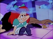 Elmyra gets the circling birdies...