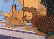 The Peasant Boy watches the Rich Little Girl about to have dinner with her family...