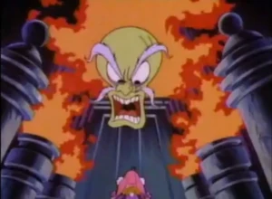 The Great and Powerful Principal of Looniverity (Green Head verion), as seen in Her Wacky Highness