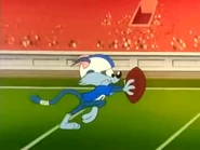 Furrball running with the football