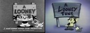 Two different types of Bosko end title cards, 1930s version on the left & the redesigned version for Tiny Toon Adventures