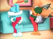 Buster and Plucky impersonating Jessica Rabbit