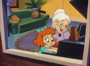 Granny teaching Elmyra to play the piano