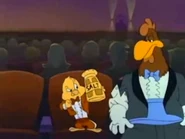 Foghorn and a yellow Henery Hawk in "Who Bopped Bugs Bunny?"