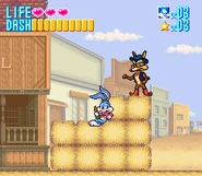 Coyote Kid in the Western level of Buster Busts Loose