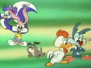 Fifi, Babs, Barky Marky, Junior version of Foghorn (in all white feathers similar to Fowlmouth) and Calamity