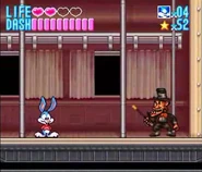 Silas as a mini-boss in the Western level of Buster Busts Loose