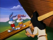 Babs and Buster's cameo in the Animaniacs cartoon "Noah's Lark"