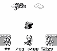 Elmyra falls off the bridge, losing her hair in the process