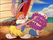 Babs in her hula attire