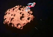 ...then hitches a ride on a meteor